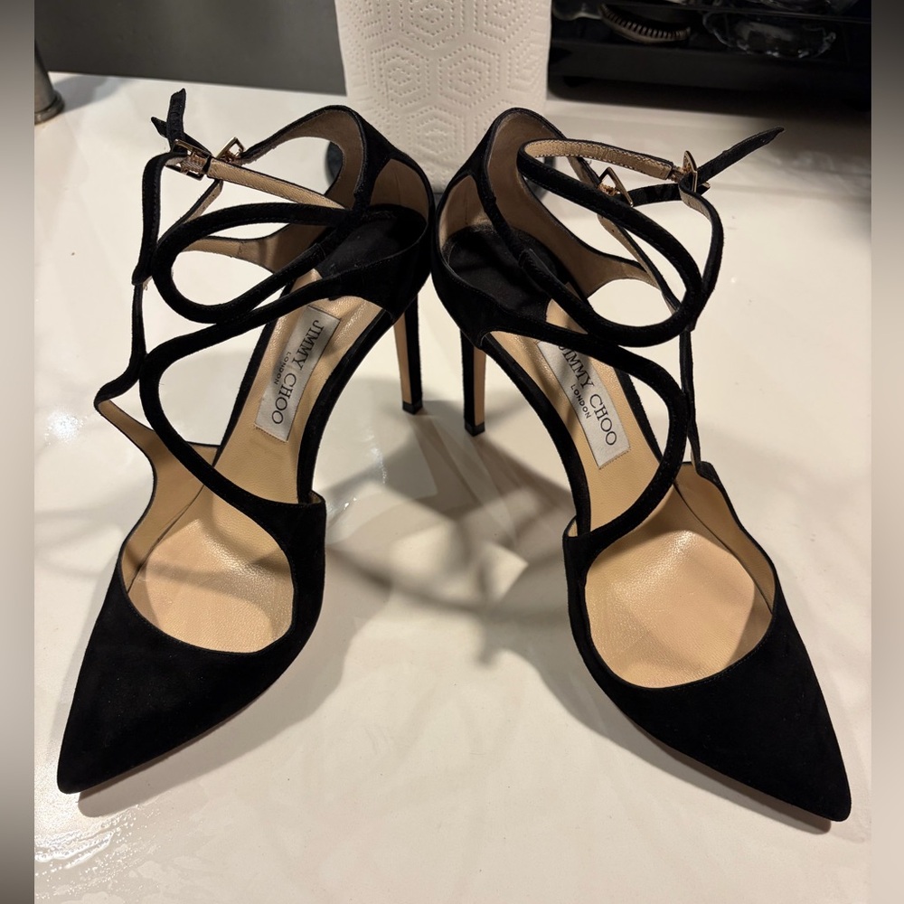 Jimmy Choo Black Strappy Heels